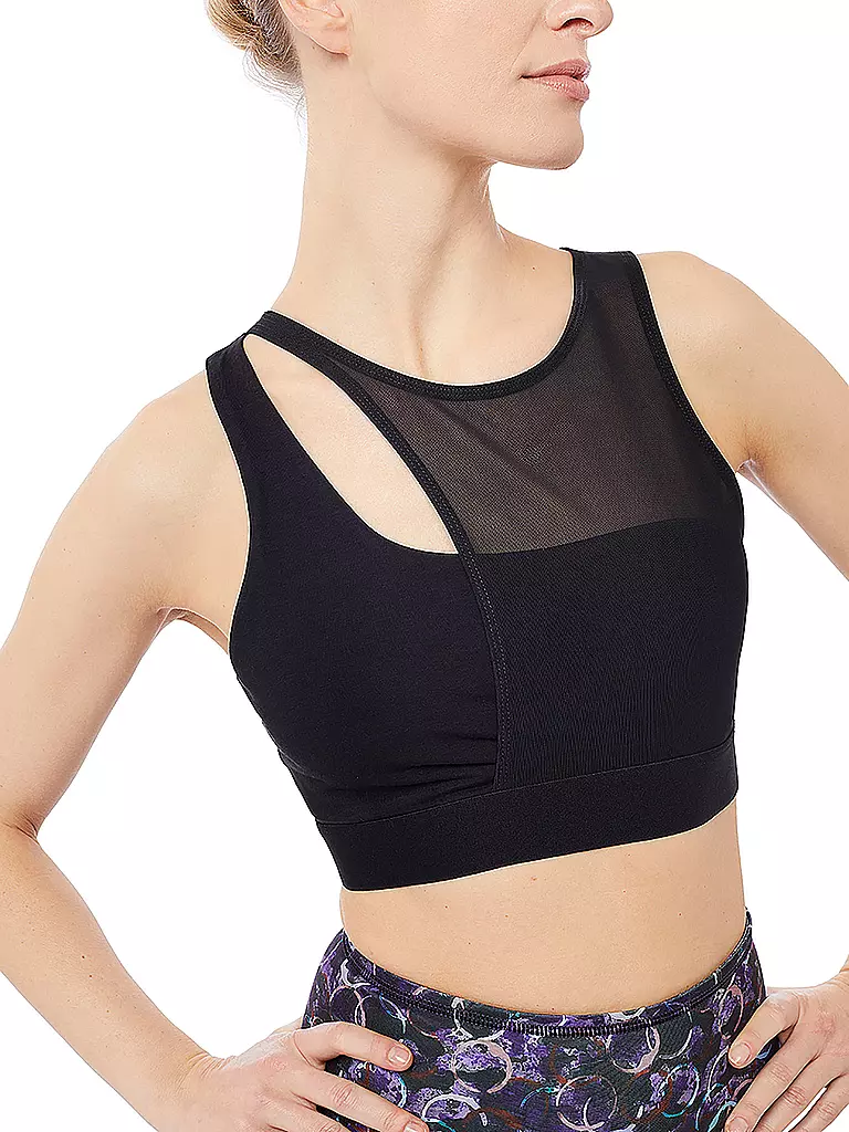 Mandala Damen Sport Bh Mesh Schwarz